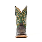 Kids Shrunken Choco Leather Boots - Square Toe (E3002)