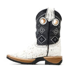 Kids Cowhair Boots- Double Density Sole - Square Toe