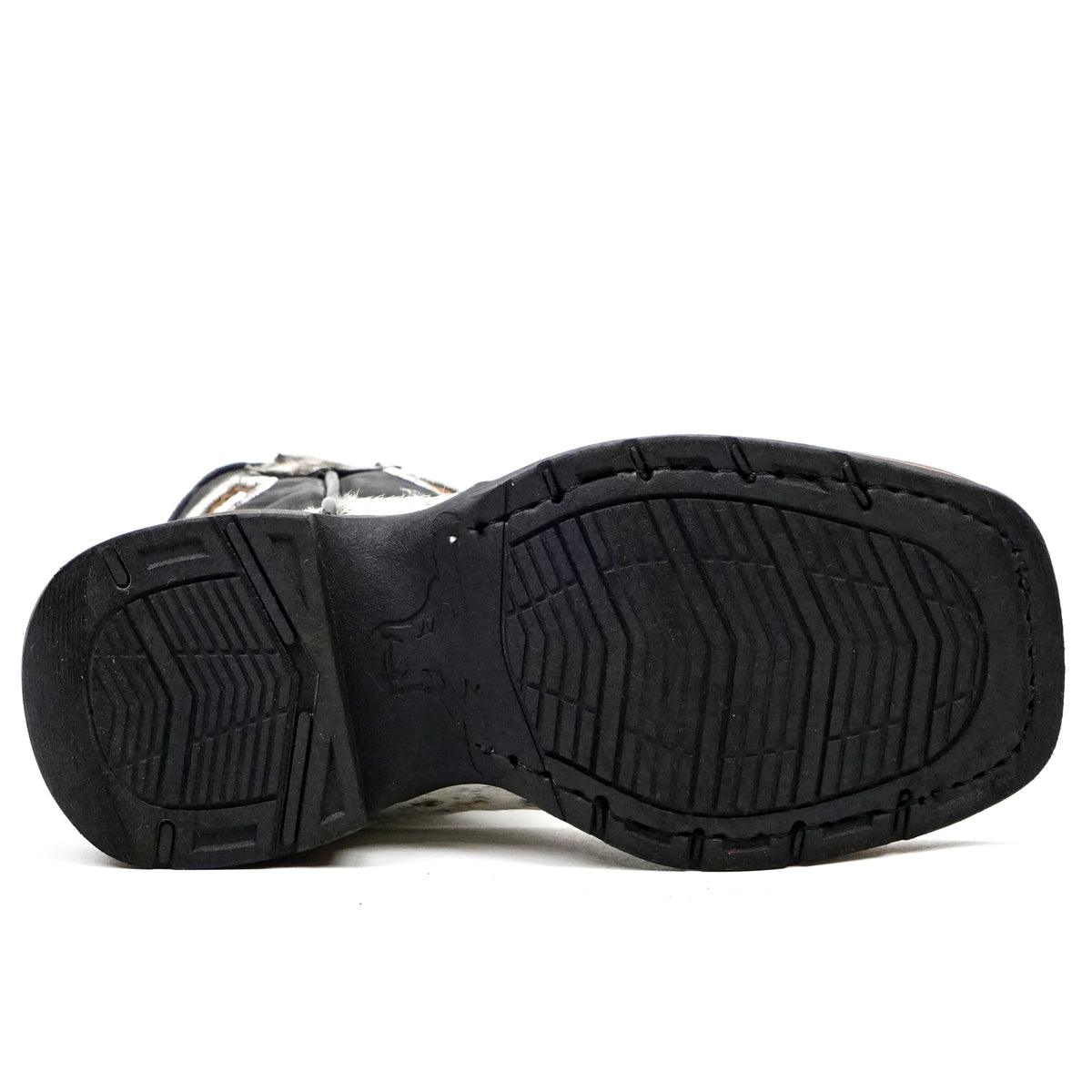 Kids Cowhair Boots- Double Density Sole - Square Toe