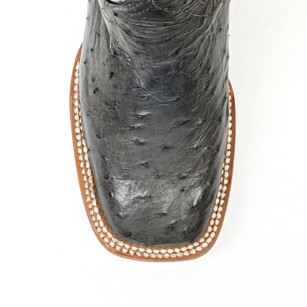 Kids Ostrich Boots - Gray - Square Toe (K-AV20)