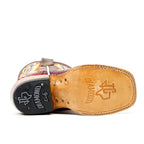Kids Python Boots - Red - Square Toe