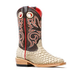 Kids Python Boots - Cappuccino - Square Toe