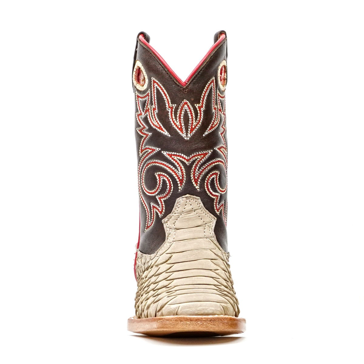 Kids Python Boots - Cappuccino - Square Toe