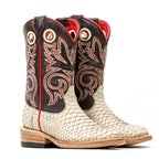 Kids Python Boots - Cappuccino - Roper Toe