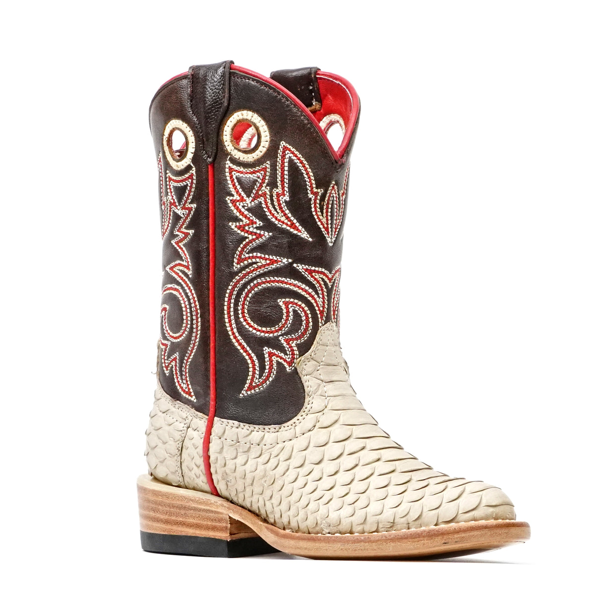 Kids Python Boots - Cappuccino - Roper Toe