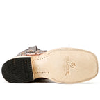 Austin Ostrich Boots - Brandy - Square Toe (AV20)