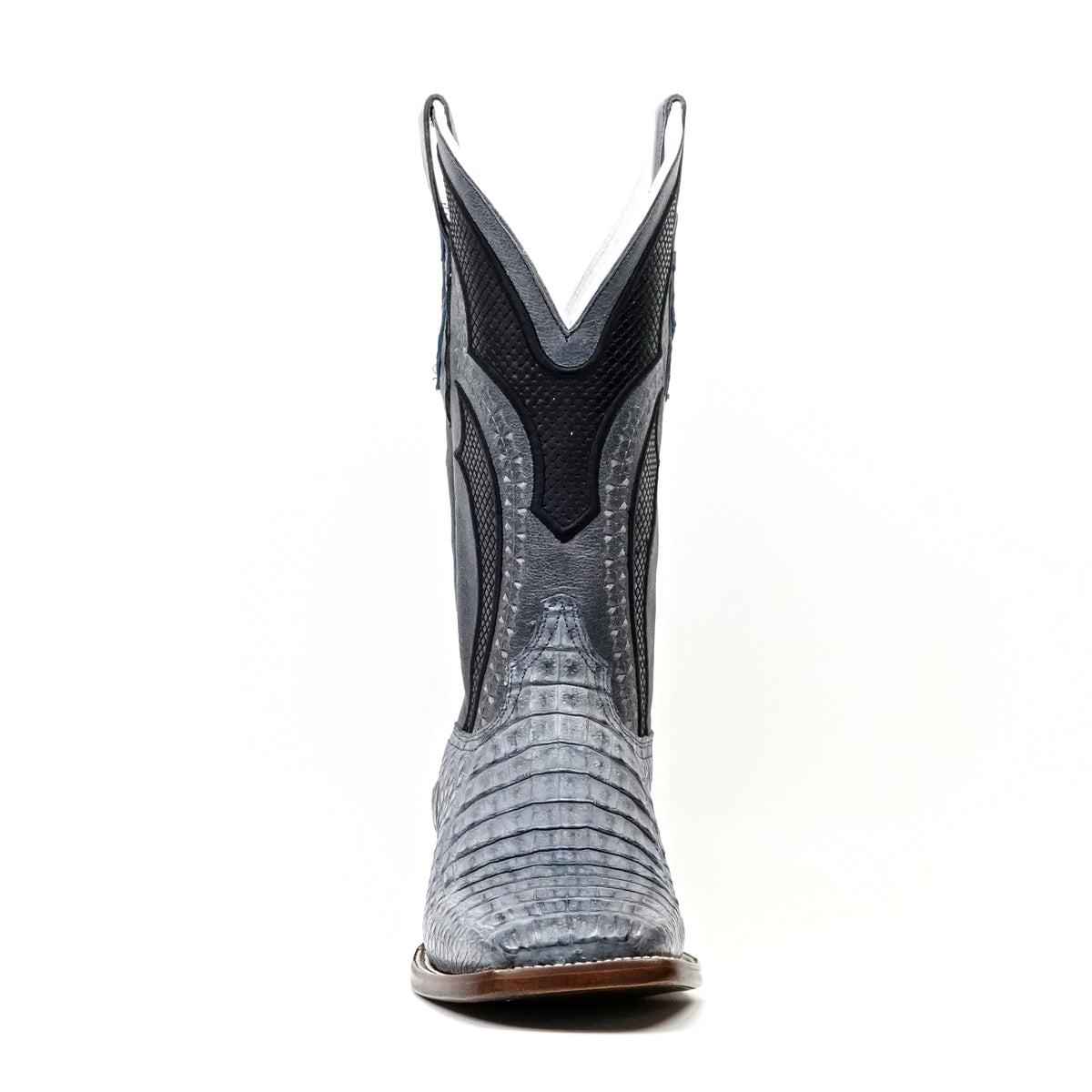 Botas Ranger Caiman Horn Back - Azul Índigo - Punta Cuadrada