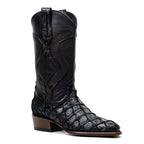 Platinum Connor Pirarucu Fish Boots - Black - Roper Toe