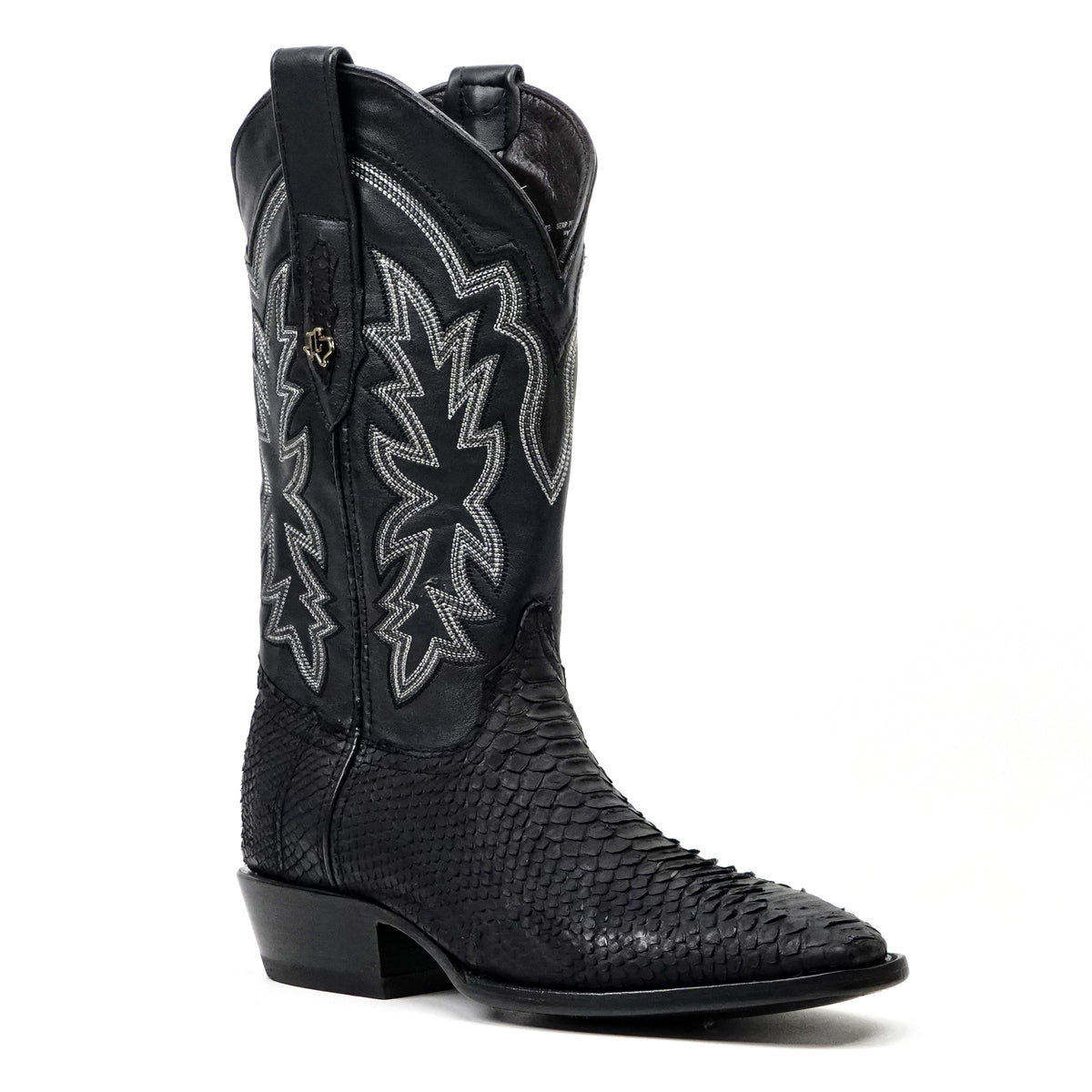 Tanner Python Boots - Black - Cutter Toe (PN26)