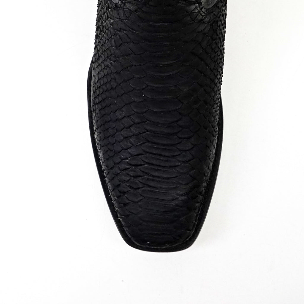 Tanner Python Boots - Black - Cutter Toe (PN26)