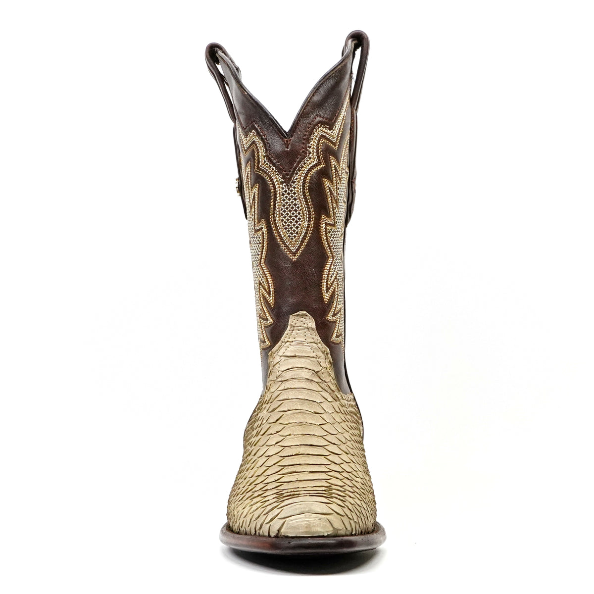 Tanner Python Boots - Cappuccino - Roper Toe (PN240)