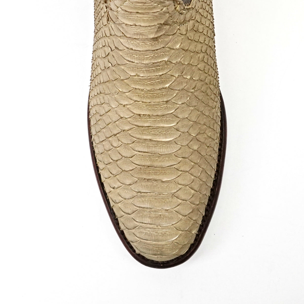Tanner Python Boots - Cappuccino - Roper Toe (PN240)