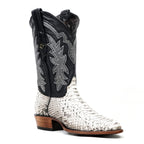Tanner Python Boots - Natural - Roper Toe (PN240)