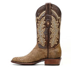 Tanner Python Boots - Tamarind - Roper Toe (PN240)