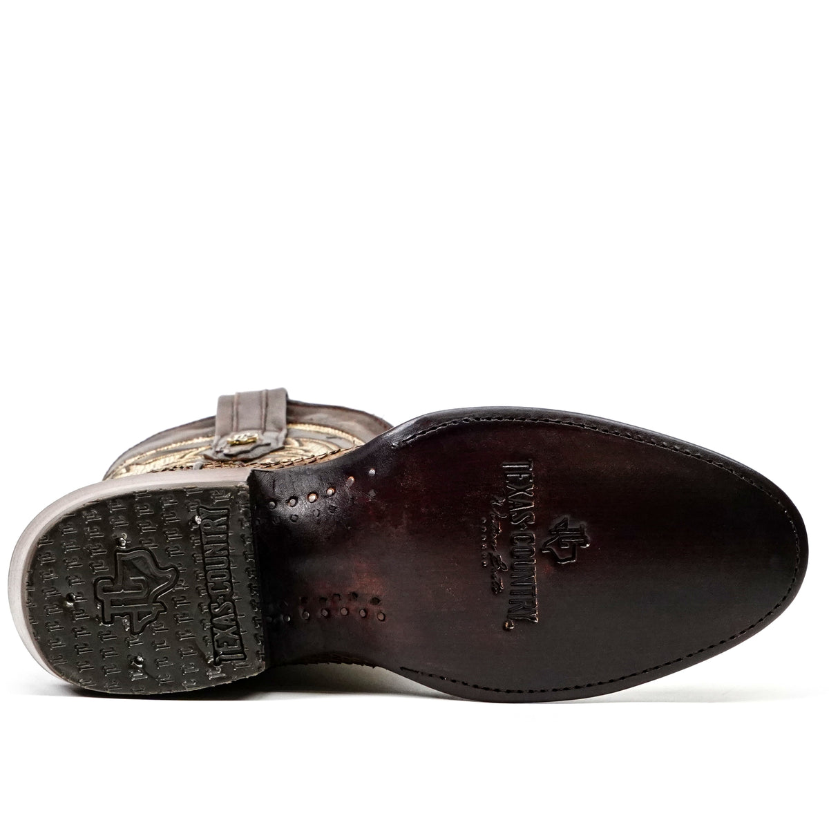Tanner Python Boots - Tamarind - Roper Toe (PN240)