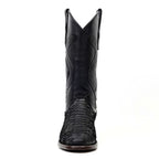 Tanner Platinum Python Boots - Matte Black - Roper Toe