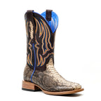 Braxton Python Boots - Taupe Natural - Square Toe