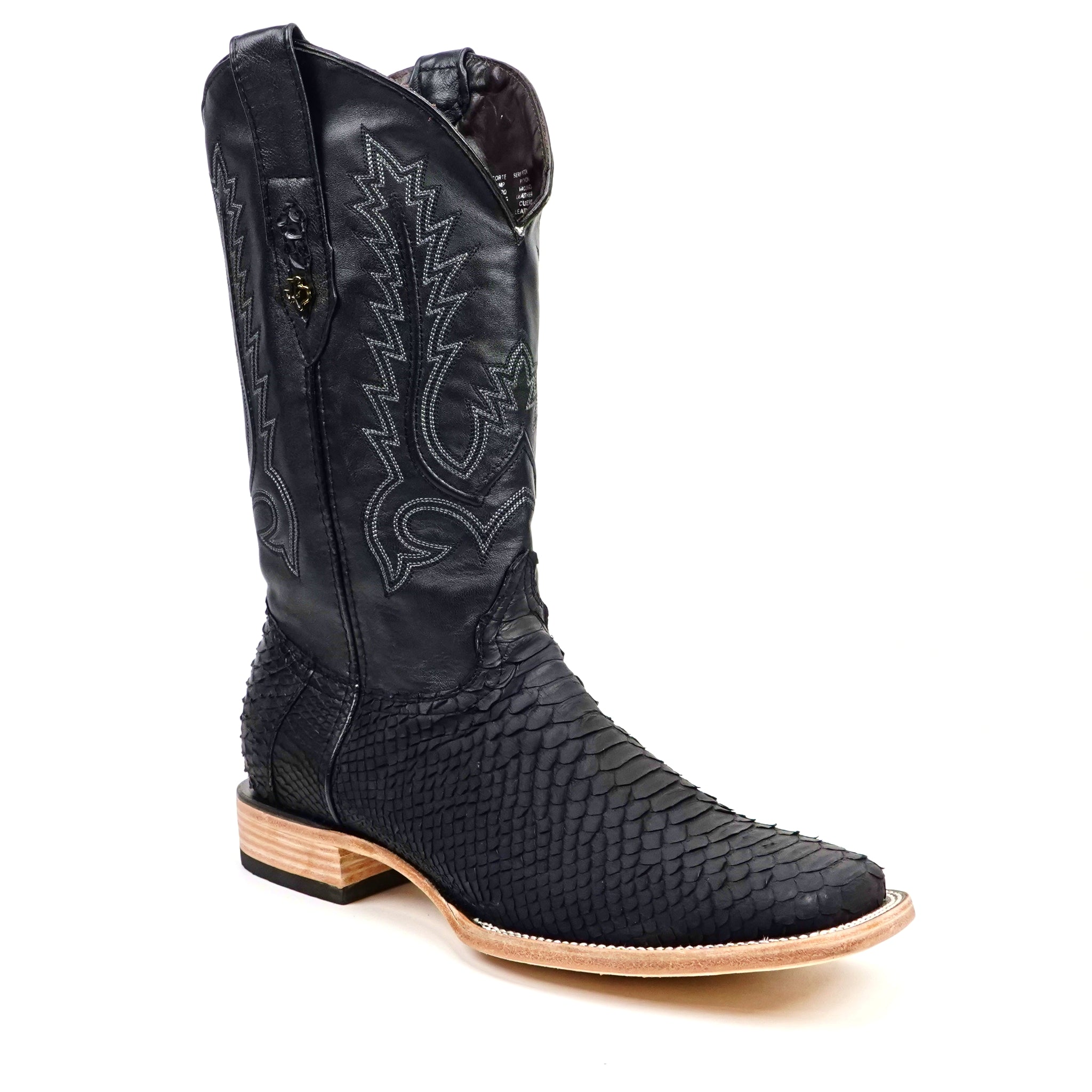 James Alligator Hornback Boots - Black - Square Toe (LG10) – Gomez