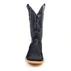 Tanner Python Boots - Matte Black - Square Toe (PN30)