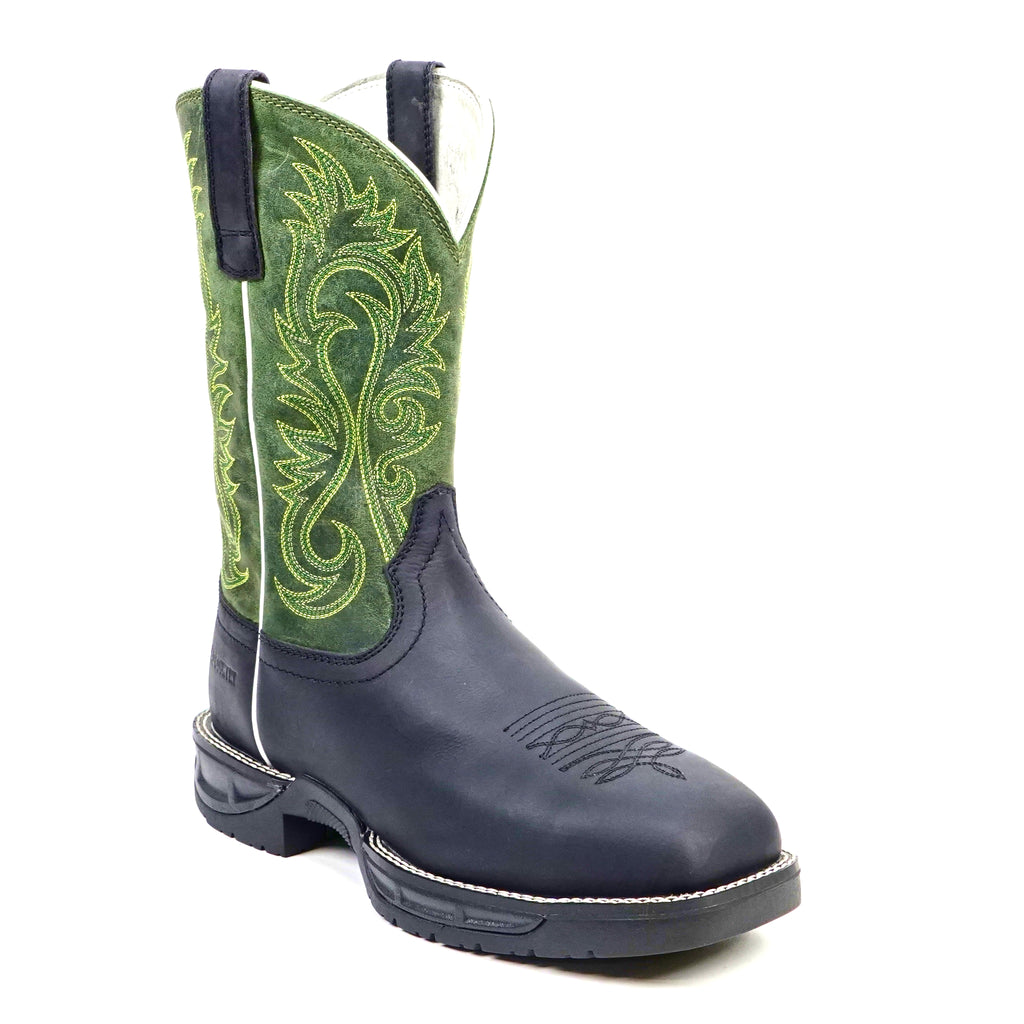 Texas Country - Green & Black Work Boots - Composite Toe (TC008)