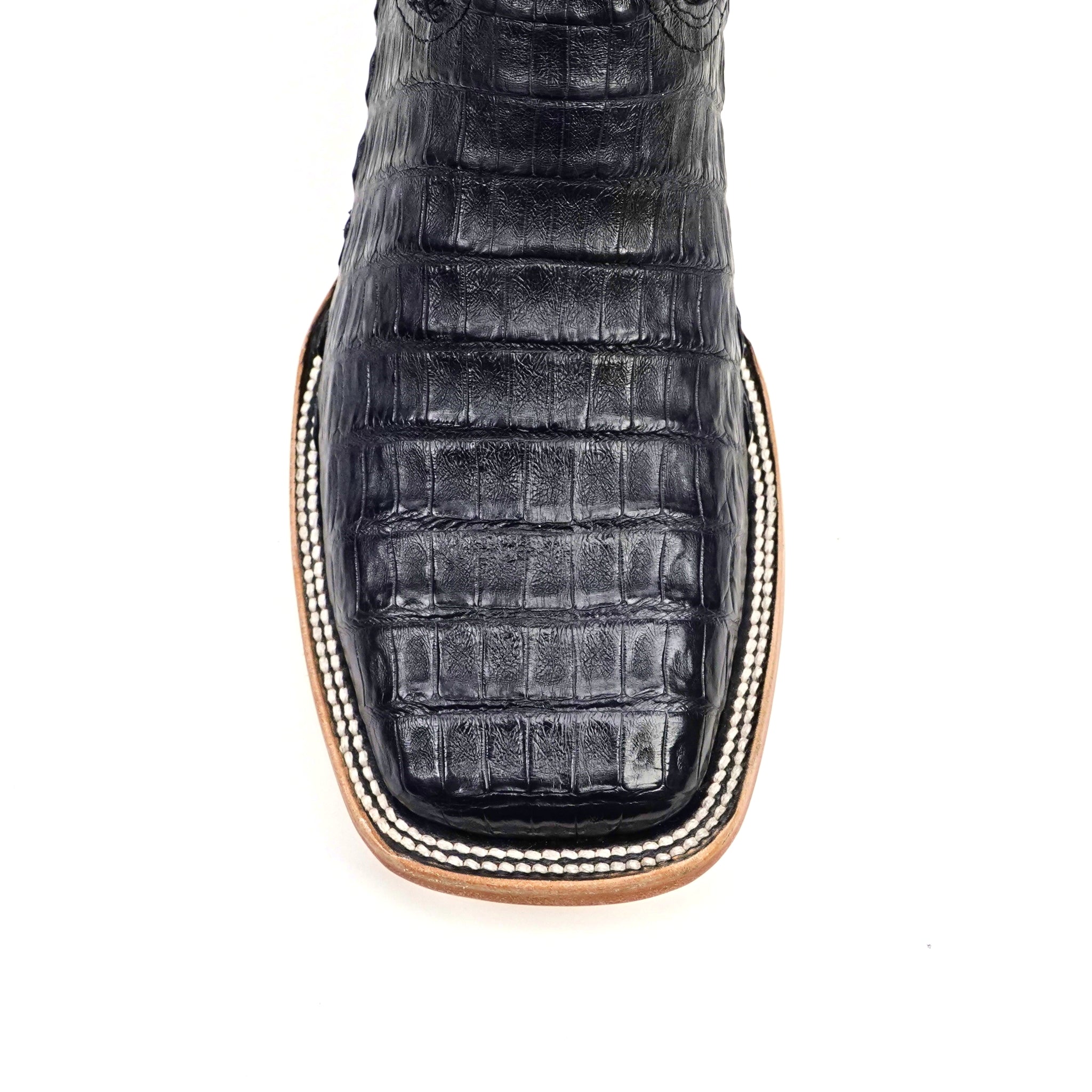 Rhodes Caiman Belly Boots - Navy Blue - Square Toe (LM10)