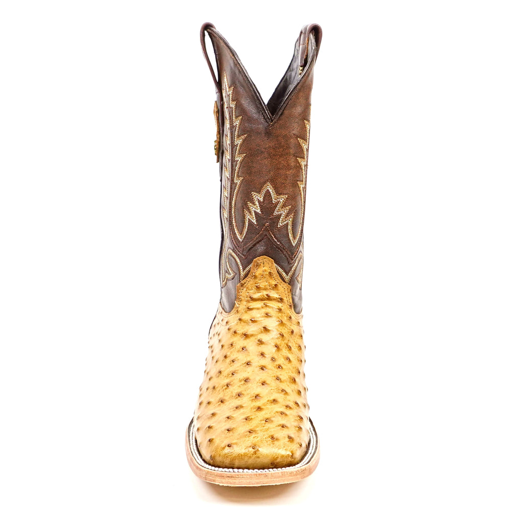 Austin Ostrich Boots - Fawn - Square Toe (AV20)