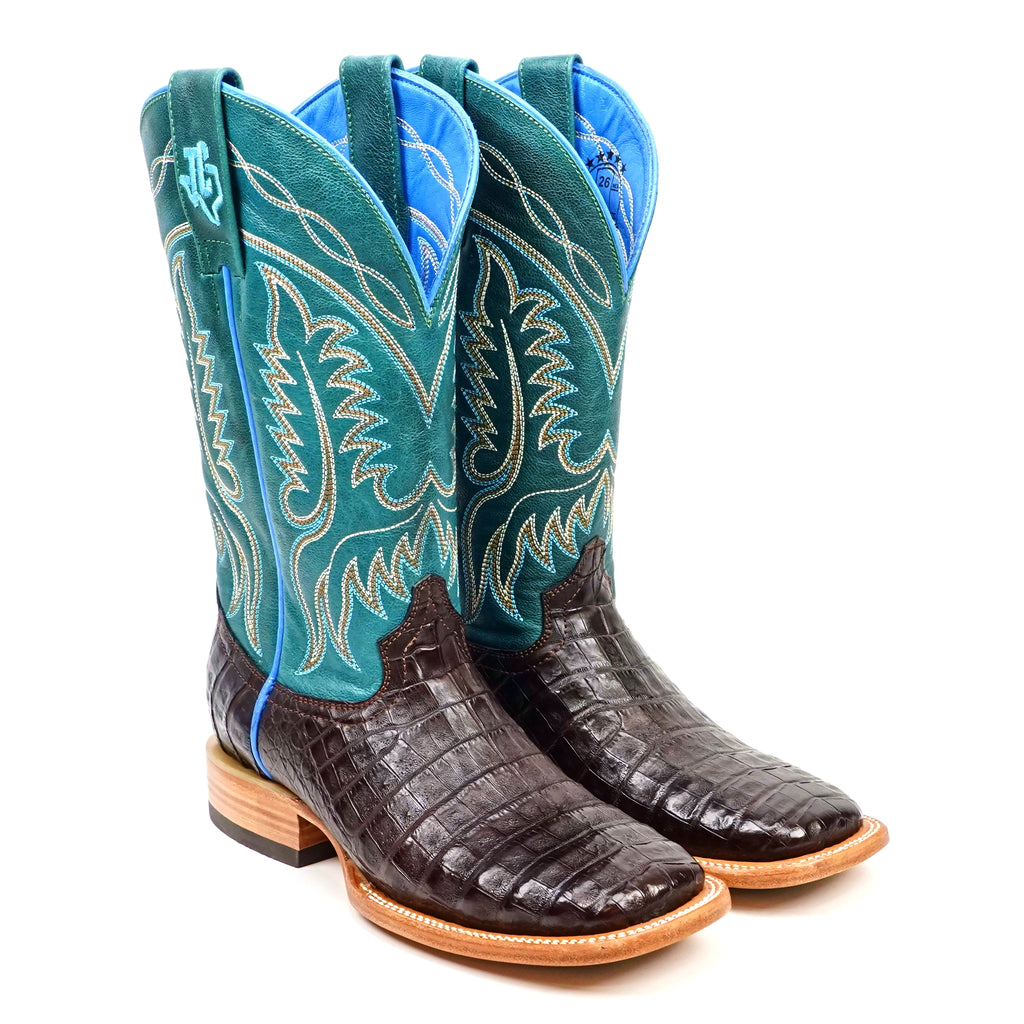 Botas Ranger Caiman Belly - Marrón - Punta Cuadrada