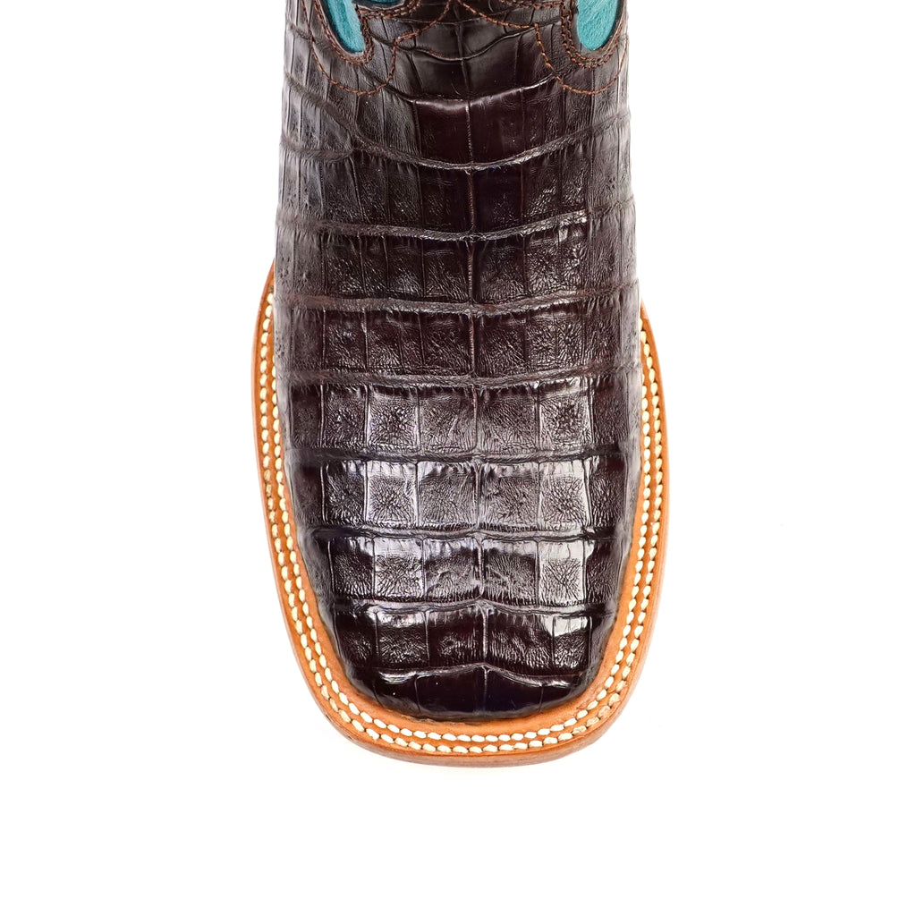 Botas Ranger Caiman Belly - Marrón - Punta Cuadrada