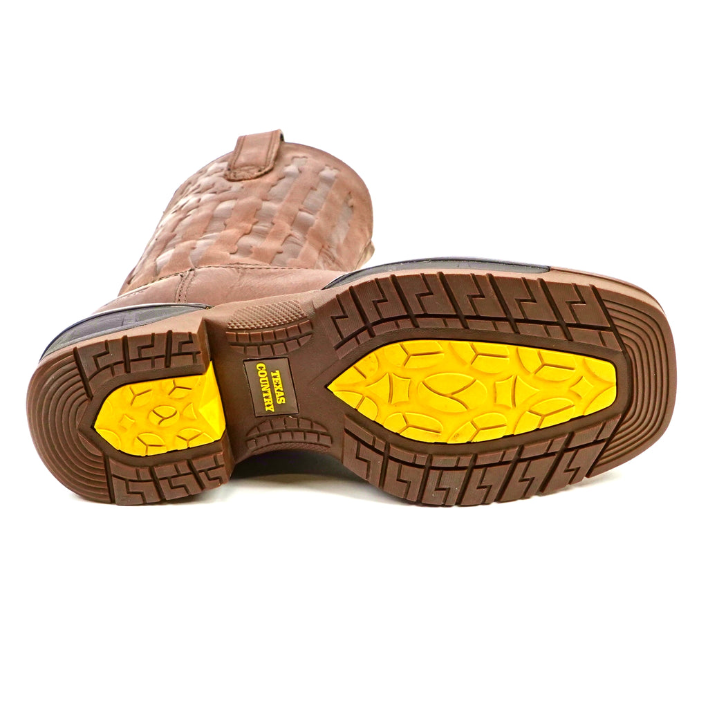 Texas Country - Chocolate Brown Work Boot - Composite Toe (TC005)