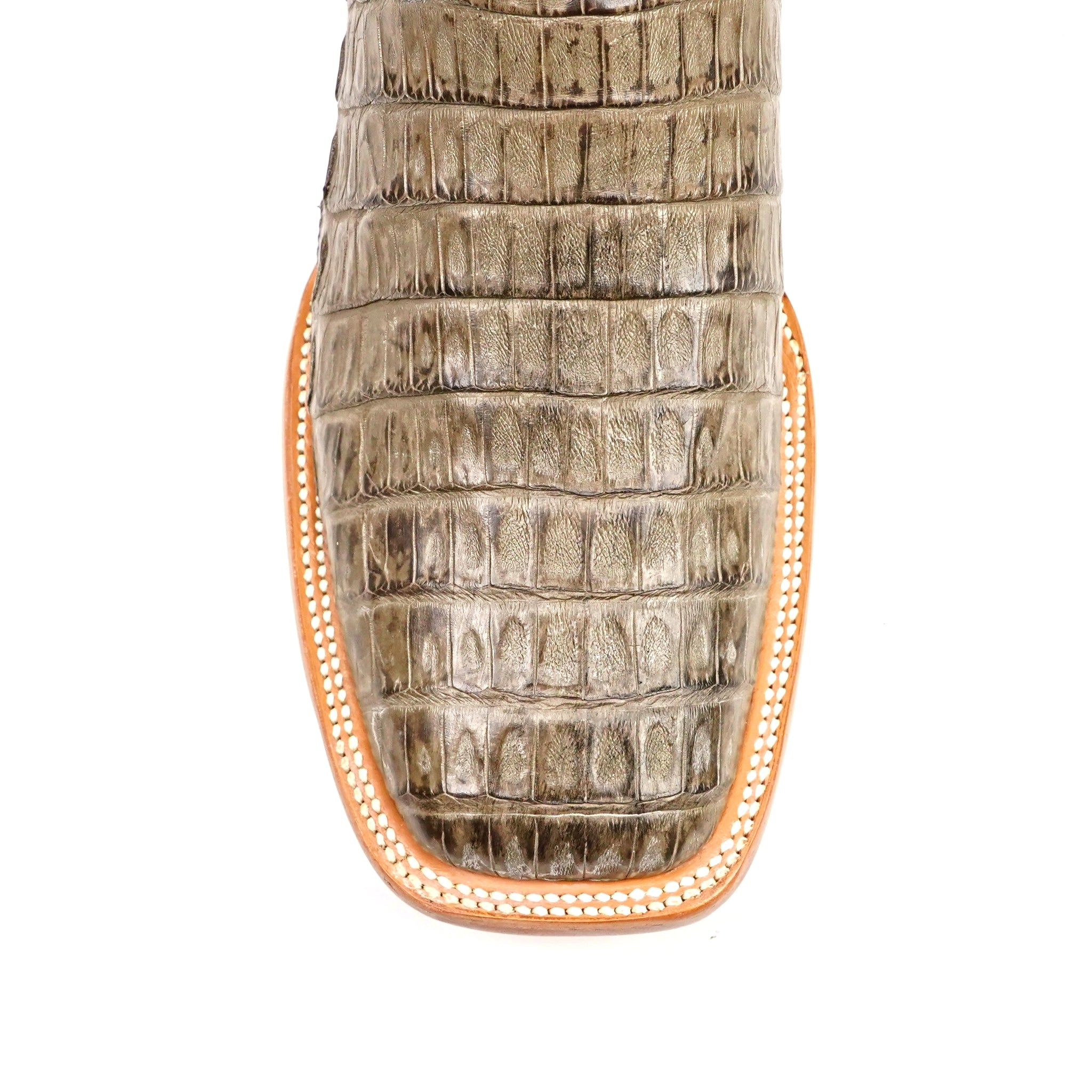 Ranger Caiman Belly Boots - Gray - Square Toe