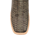 Braxton Python Boots - Oxford Gray - Square Toe