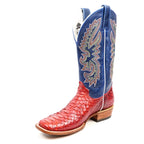 Botas Braxton Python - Rubí - Punta Cuadrada