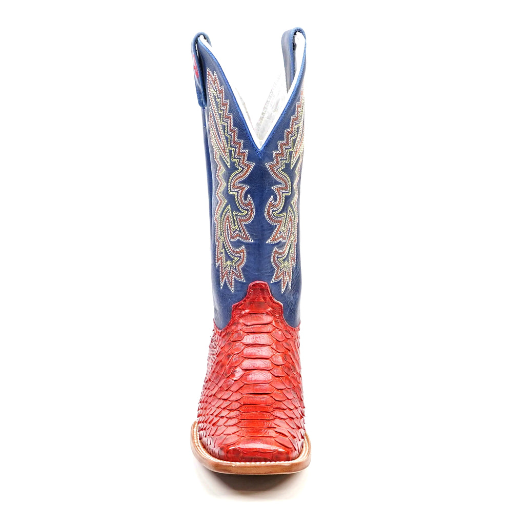 Botas Braxton Python - Rubí - Punta Cuadrada