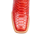 Botas Braxton Python - Rubí - Punta Cuadrada