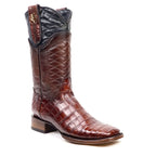 James Platinum Alligator Belly Boots - Brandy - Square Toe