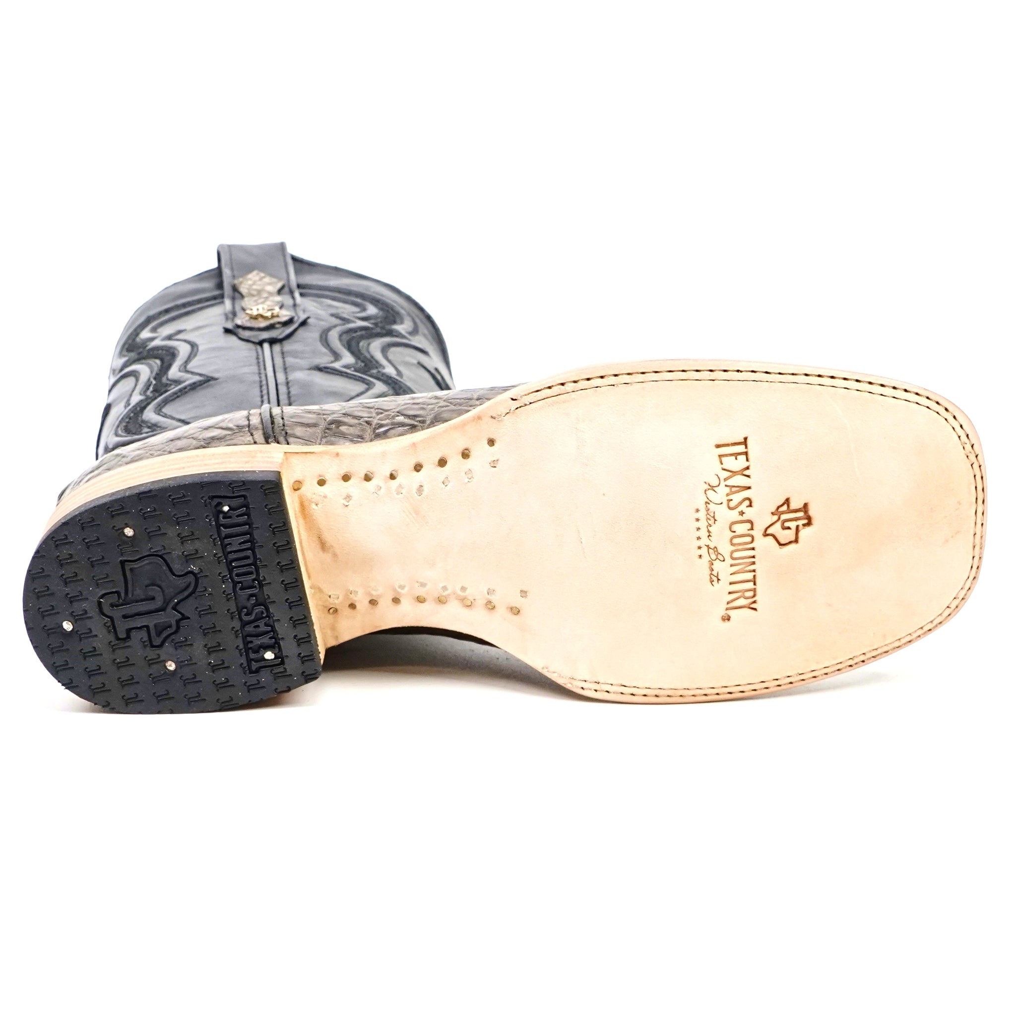 Rhodes Caiman Hornback Boots - Serpentine - Square Toe (LM10