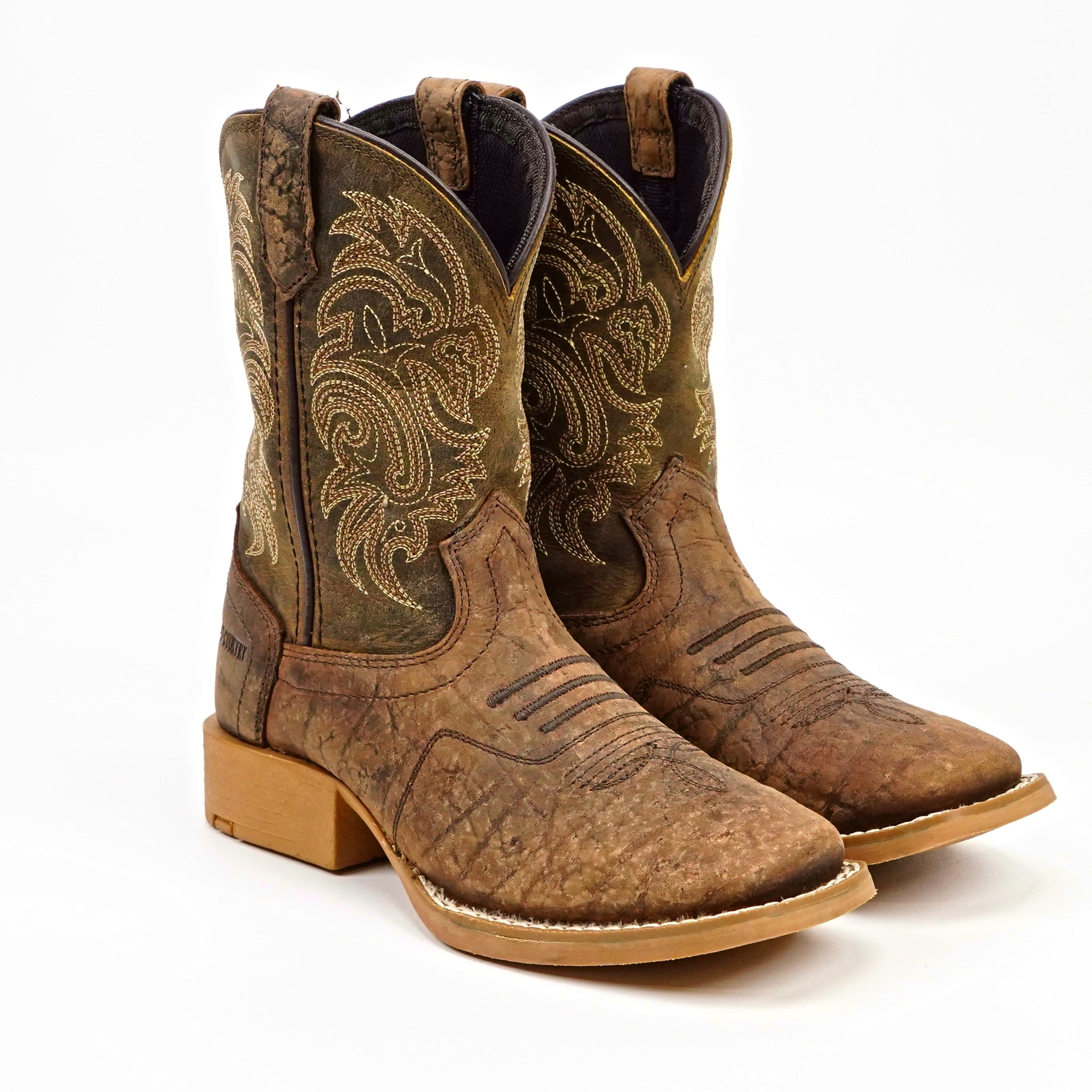 Kids Cowboy Boots - Brown - Square Toe (TCK004)