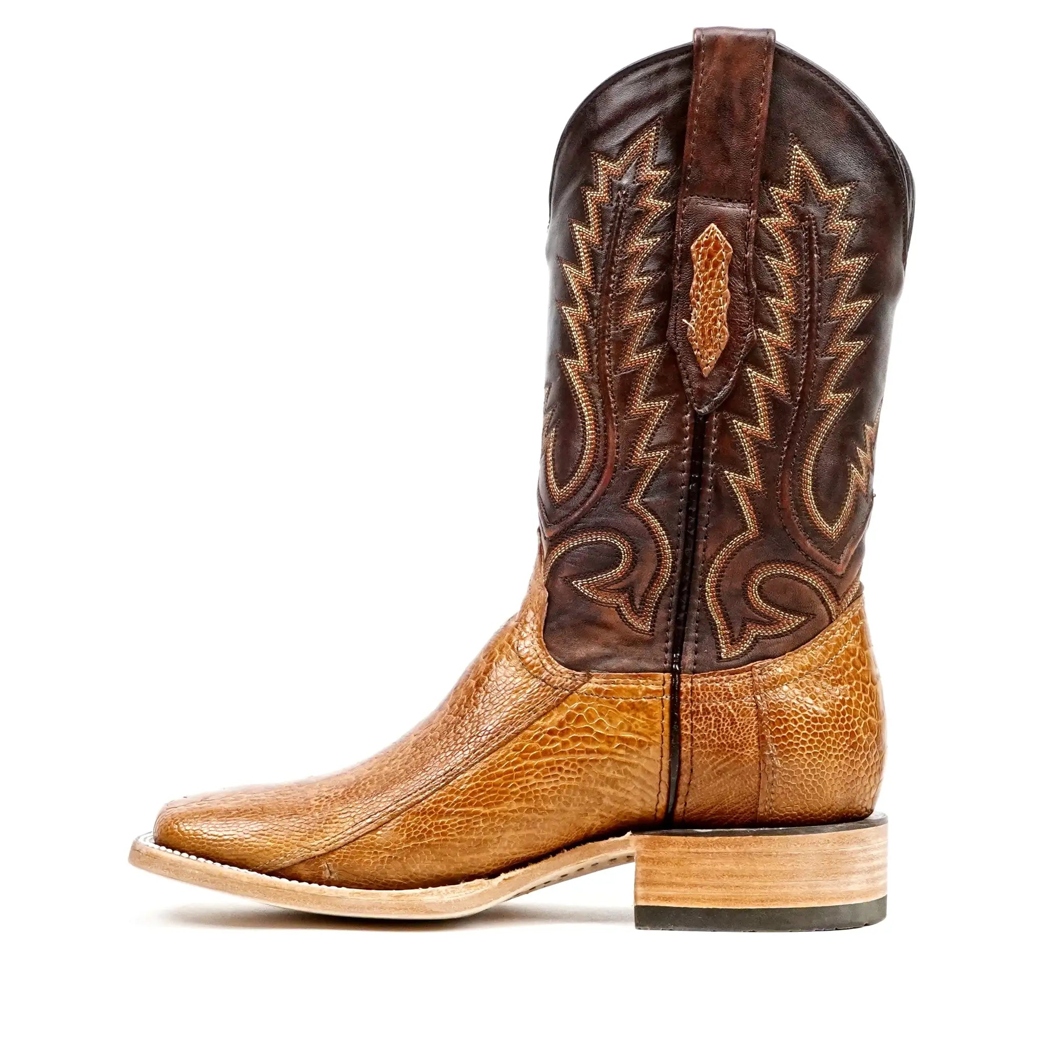 Austin Ostrich Leg Boots - Maple - Square Toe (PA501) - Gomez Western Wear