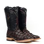 Connor Pirarucu Fish Boots - Red - Square Toe (PZ60)