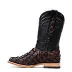 Connor Pirarucu Fish Boots - Red - Square Toe (PZ60)