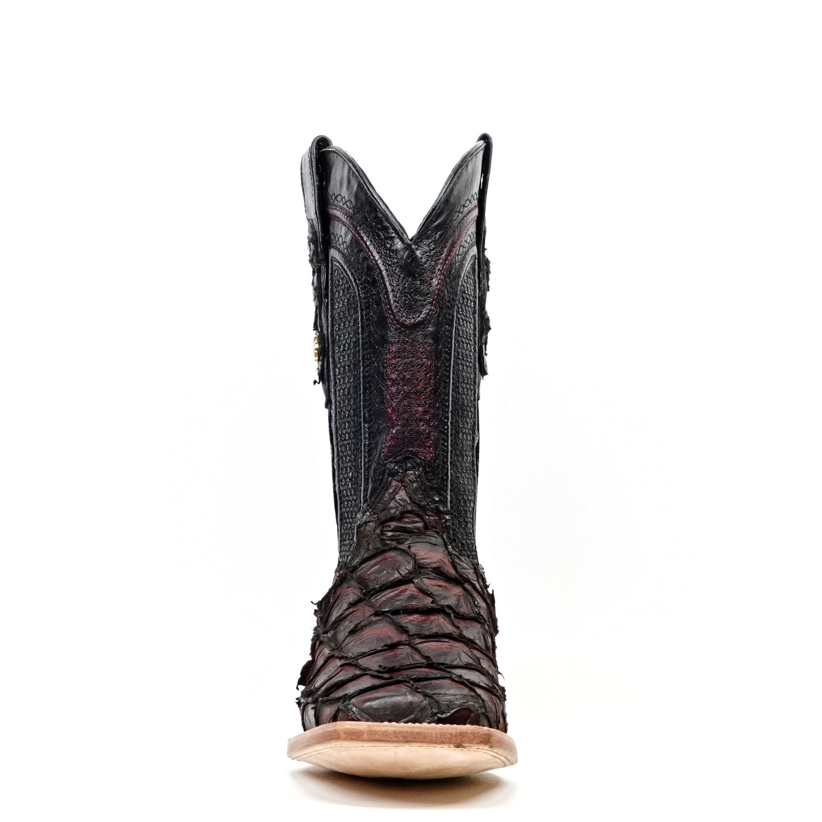 Connor Pirarucu Fish Boots - Red - Square Toe (PZ60)