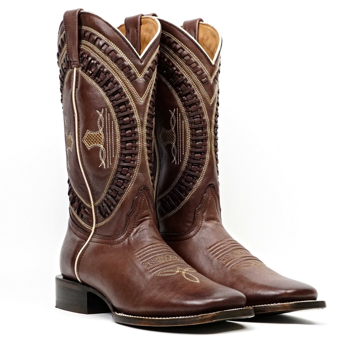 Clark Brown Leather Boots - Square Toe (E929)