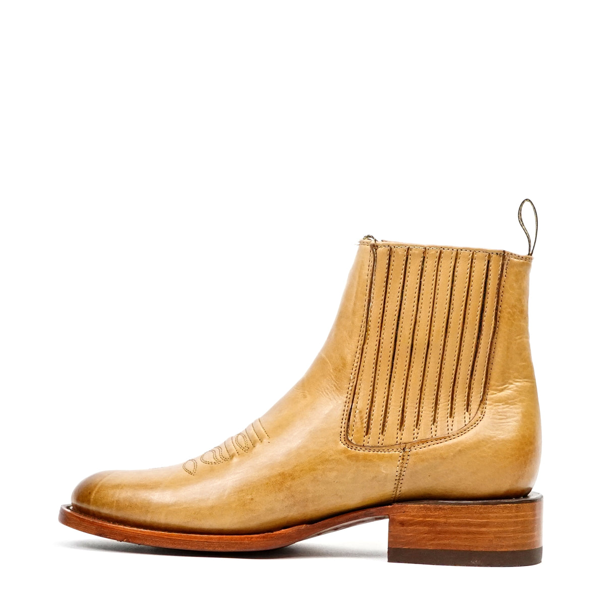 Clayton Gold Ankle Boots - Roper Toe (E964)
