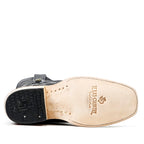 Rhodes Caiman Belly Boots - Black - Cutter Toe (LM26)