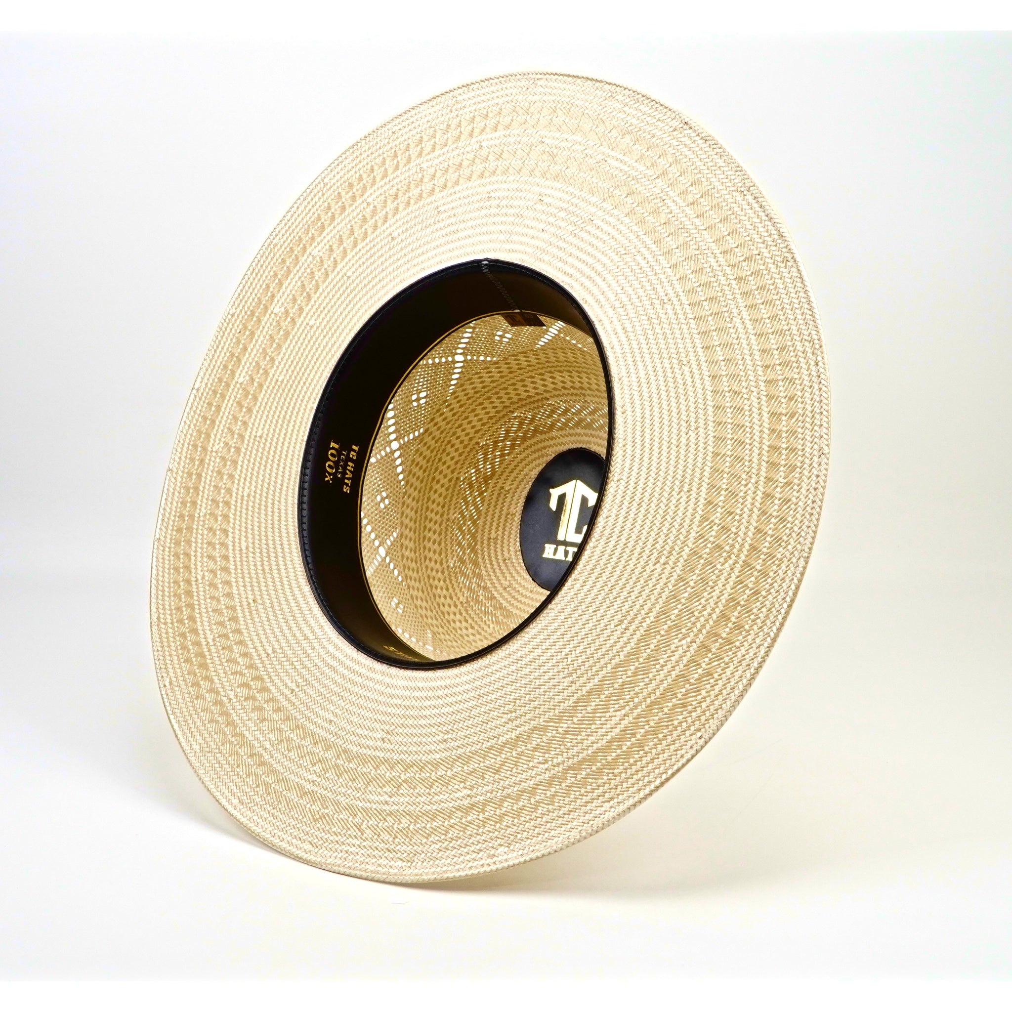 TC Hats - 100X Straw Open Crown Hat - Two-Tone X-Flower