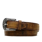 Distressed Tan Leather Belt