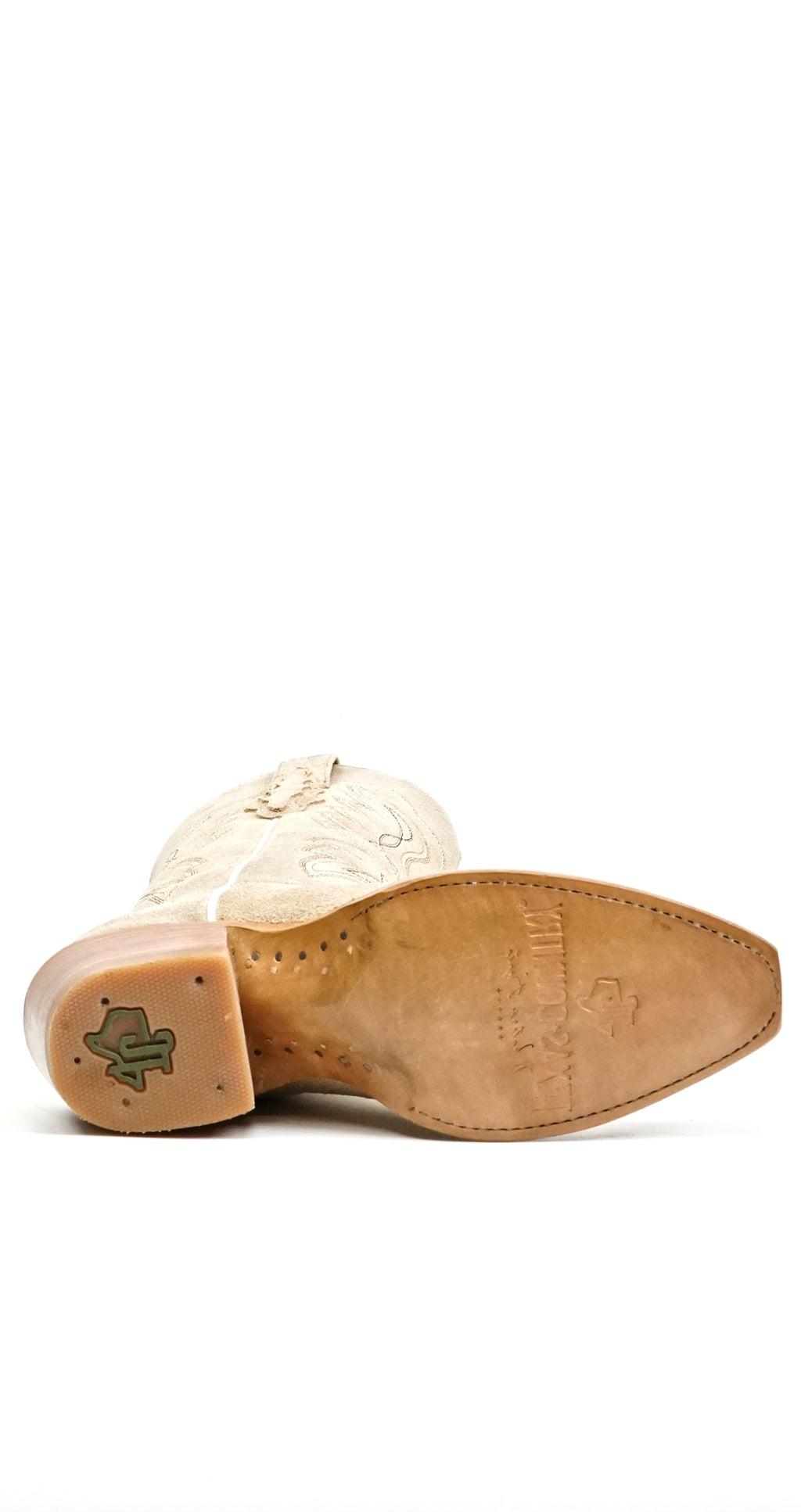 Miranda Suede Khaki Suela de Cuero - Caña Media - Punta de Recorte