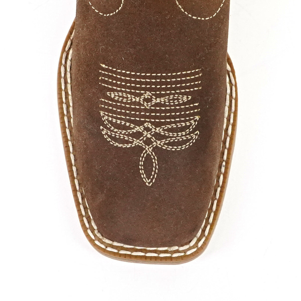 Botas Vaqueras para Niños - Caña Floral Marrón - Punta Cuadrada (TCK020)