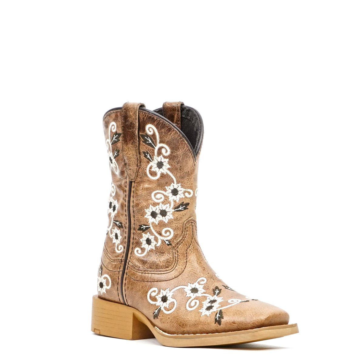 Kids Cowboy Boots - Brown - Square Toe (TCK018)