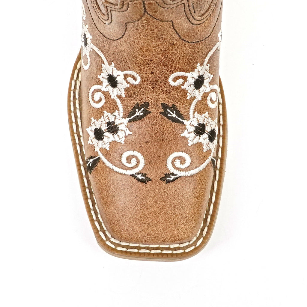 Kids Cowboy Boots - Brown - Square Toe (TCK018)